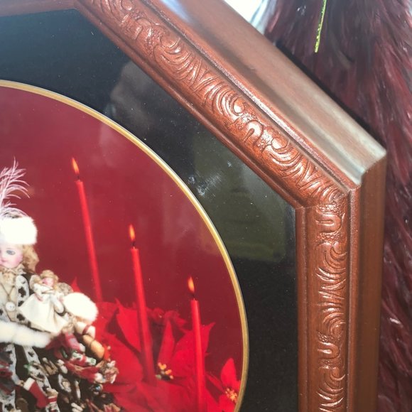 VTG Gorham Christmas Lady Doll Holiday Plate in Wood-Like Display with Box & COA - Picture 8 of 12